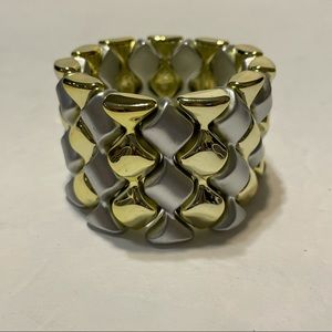 lightweight plastic stretch bracelet gold silver